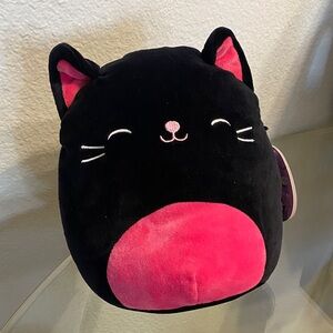 Squishmallows Black and Pink Cat Plush Toy